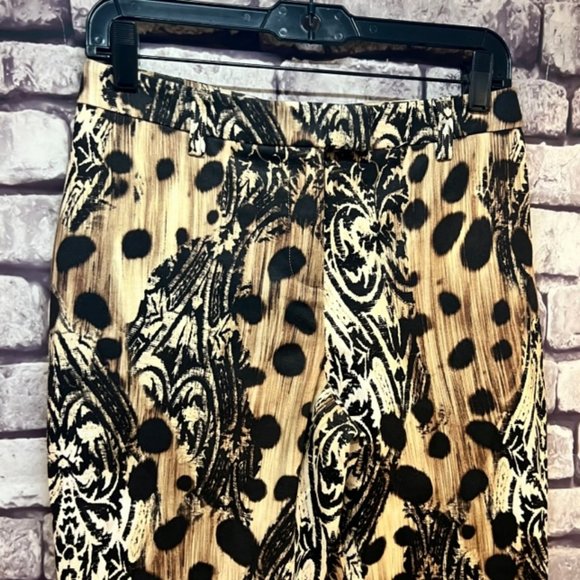 Chico's So Slimming Black, Brown & Ivory Crop Pants Size S/4 - Picture 2 of 8